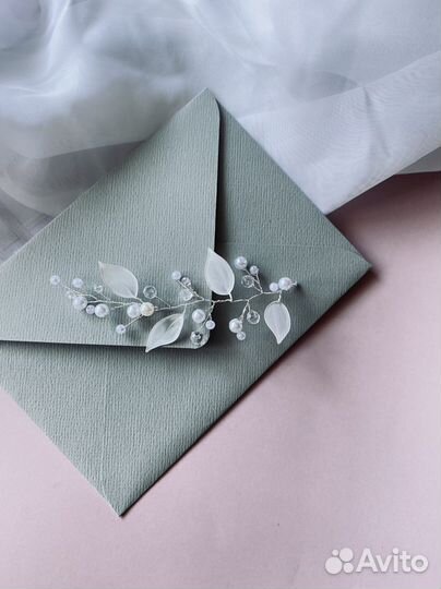 Свадебные украшения ободок серьги веточки