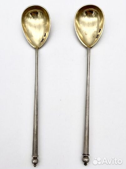 Набор 2 чайные ложки 9 Артель серебро 84 проба