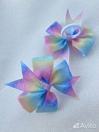 Бант для волос для девочки детский на резинке