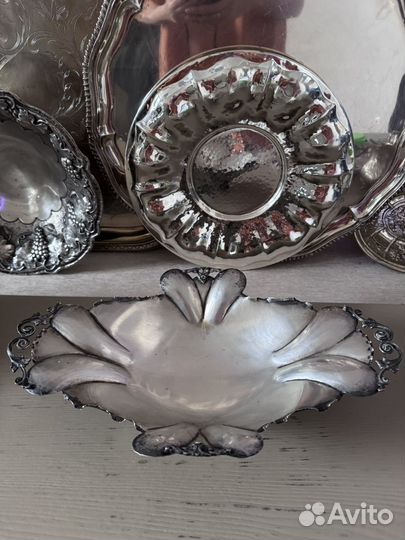 Старинная серебряная ваза