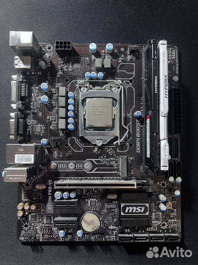 Комплект msi b250+core i3+16gb ddr4