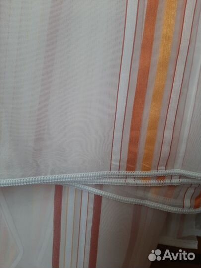 Тюль Вуаль Полоска отрез 3х4