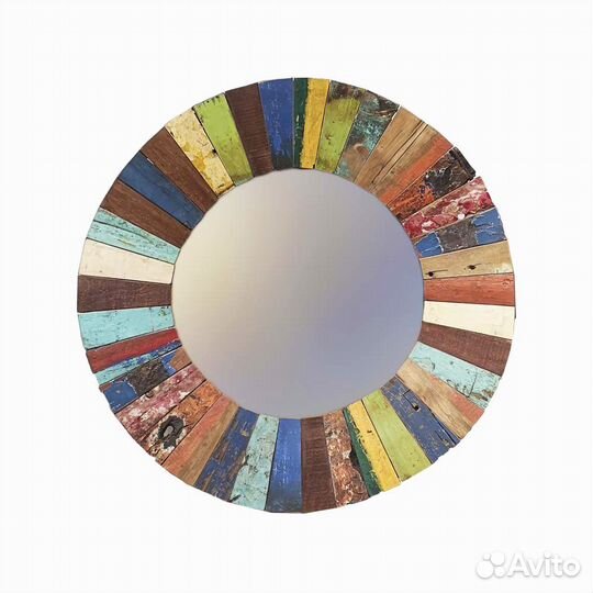 Зеркало круглое массив тик диаметр 78 Бали Индонез