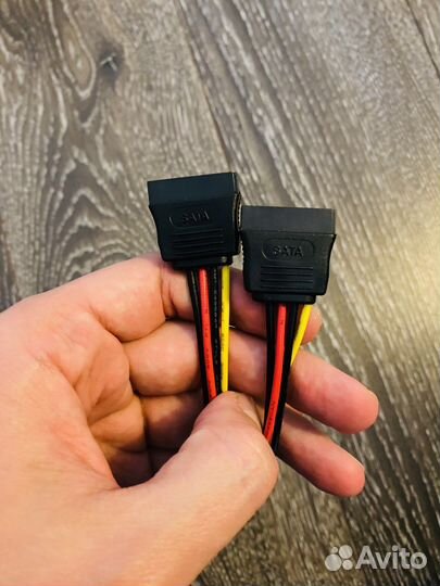 Переходник для блока питания 2xsata, 20см