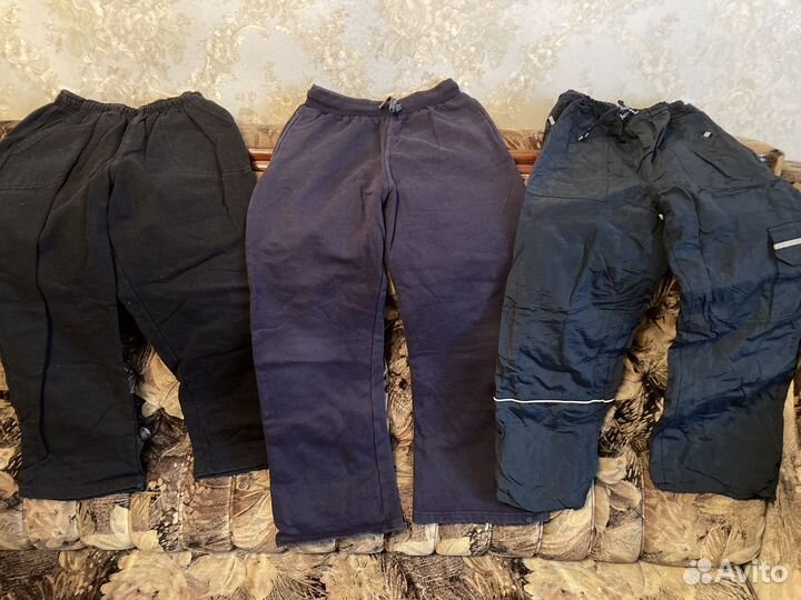 Спортивные утепленные штаны детские 9-10 лет