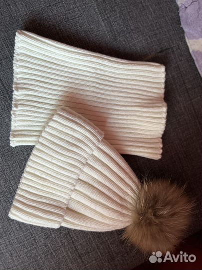 Шапка и снуд для девочки зима