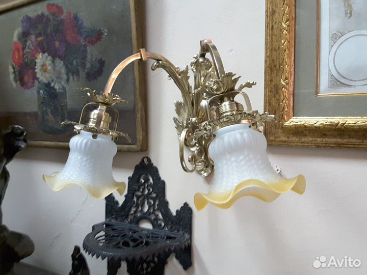 Бра двойное. Начало 20 века. Россия. Бронза, литьё