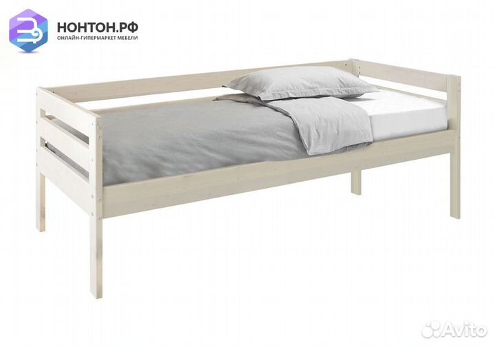 Кровать детская Норка мини выбеленная береза
