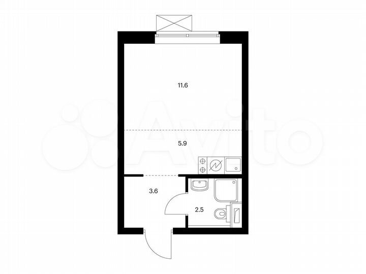 Квартира-студия, 23,6 м², 16/33 эт.