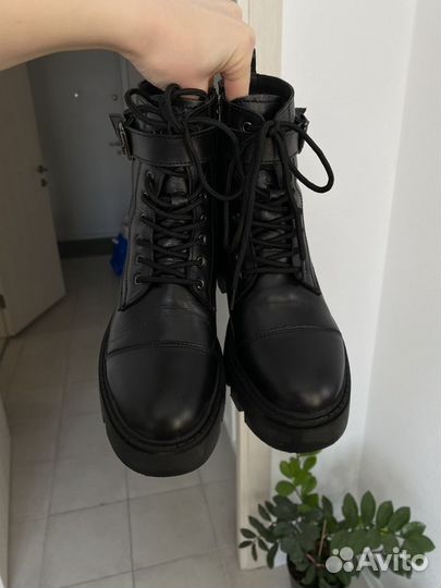 Ботинки зимние черные кожаные женские 37-38 размер