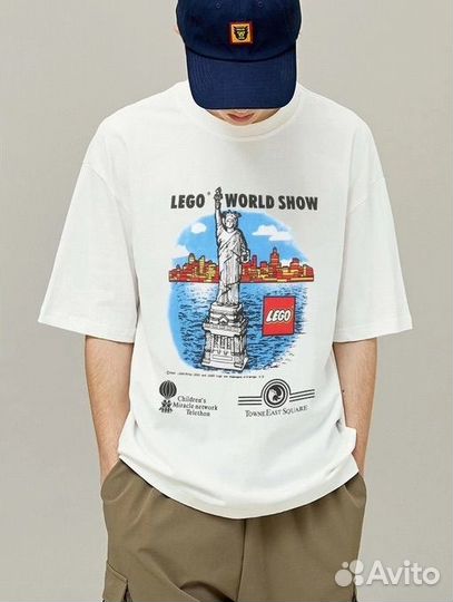 Футболка Town East x lego белая