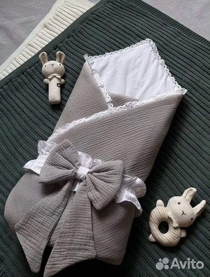 Муслиновый конверт на выписку