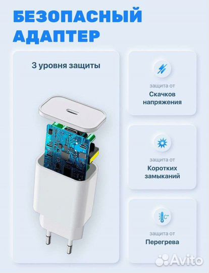 Зарядка для iPhone быстрая 25w