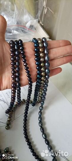 Жемчуг натуральный нити для рукоделия