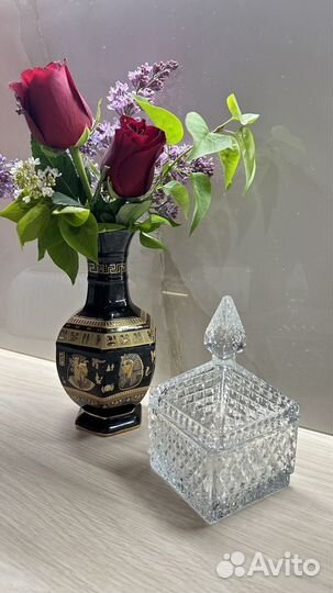 Сахарница ваза для конфет варенья с крышкой стекло