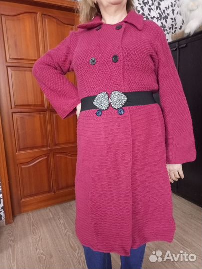 Вязаное пальто