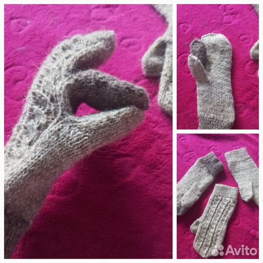 Рукавицы Два пальца 100 шерсть
