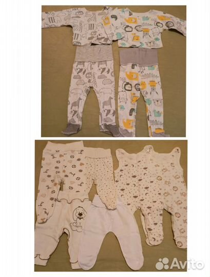 Вещи пакетом на новорожденного мальчика 56 62