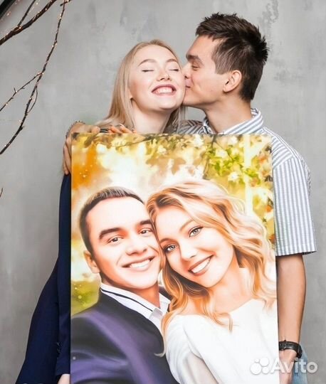 Портрет на холсте по фото Омск