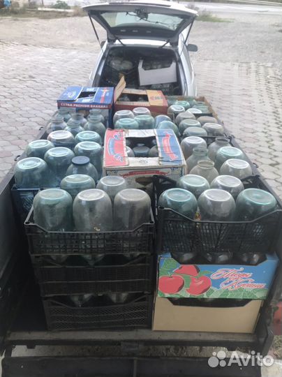 Банки 3л стекленные много