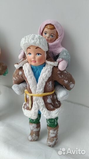 Ватные елочные игрушки