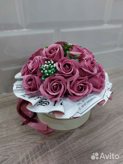 Букеты из мыльных роз, букеты из мыла