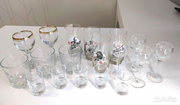 Фужеры, стаканы, рюмки