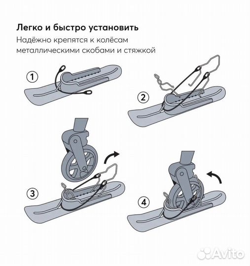Лыжи универсальные для колясок