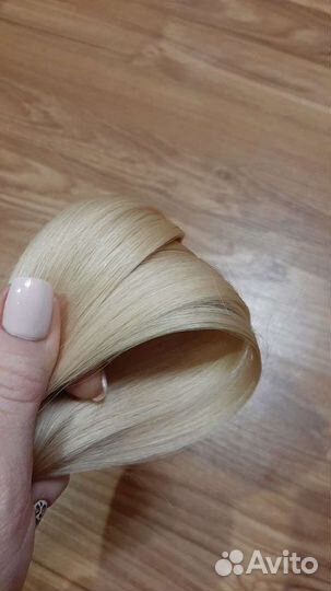 Волосы для наращивания блонд 30 см