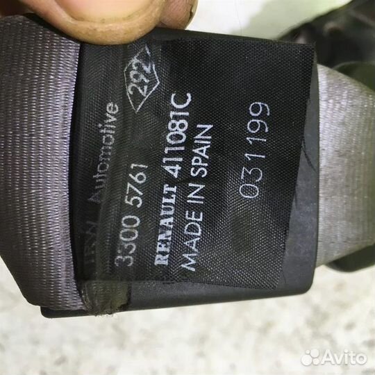 Ремень безопасности Рено Клио 2 Симбол