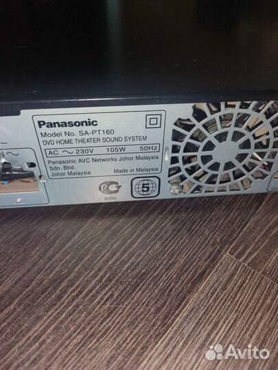 Dvd плеер д кинотеатр 5:1 panasonic sa-pt160
