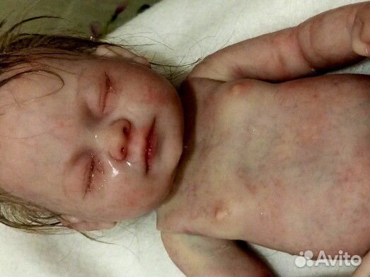 Кукла Реборн мини ручной работы силиконовая 30см