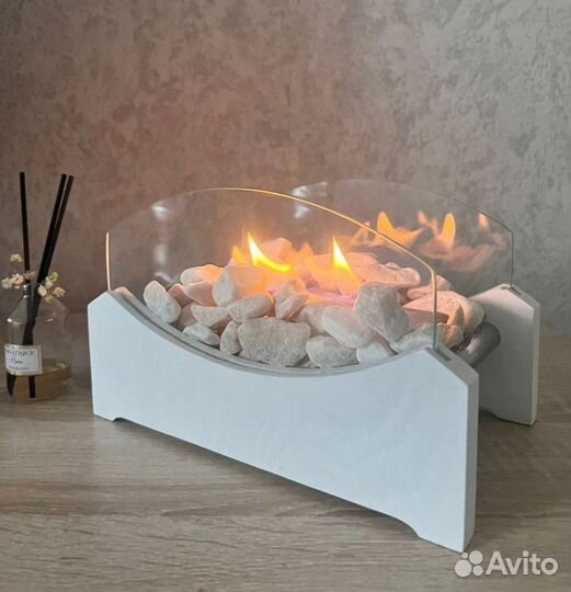 Новый. Биокамин мини, белый, настольный