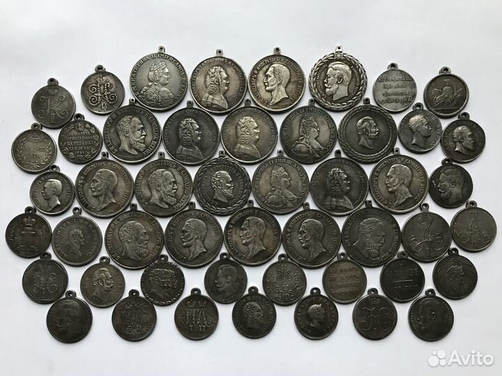 Подвесные медали царской России, 115штук+16, копии