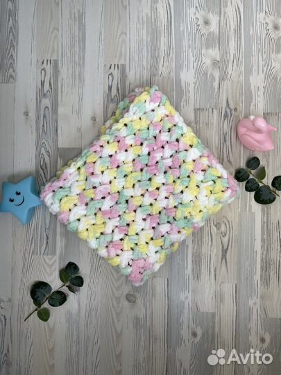 Детский вязаный плед (конверт на выписку)