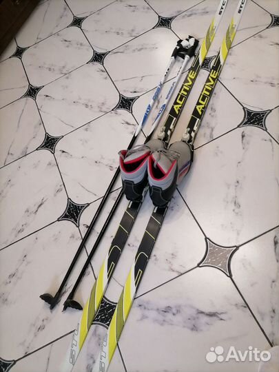 Беговые лыжи active (полный комплект), 190 см