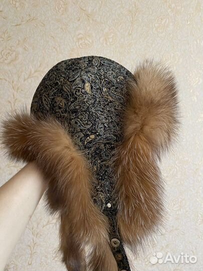 Шапка лиса, жаккард