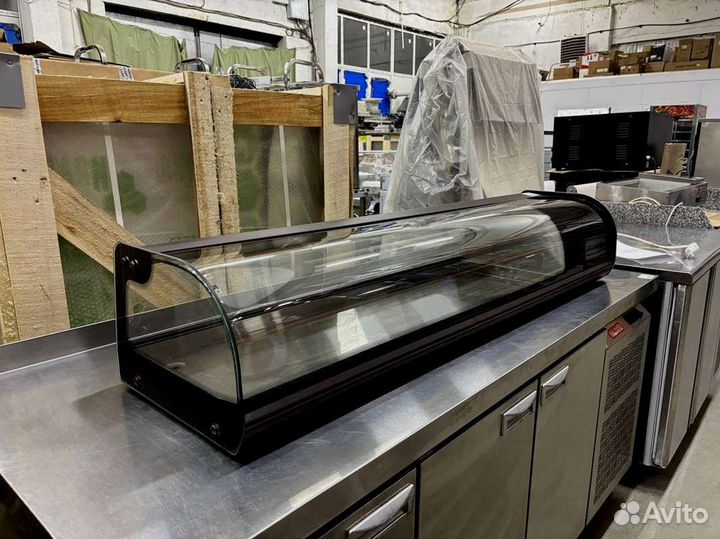 Витрина холодильная Carboma A37 SM 1,5-1 (вхсв-1,5) (6 GN 1/3)