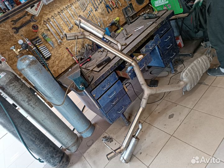 Выхлоп audi a4 b9 a5 b9 задняя часть