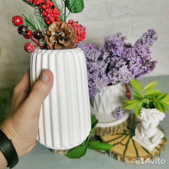 Кашпо из гипса