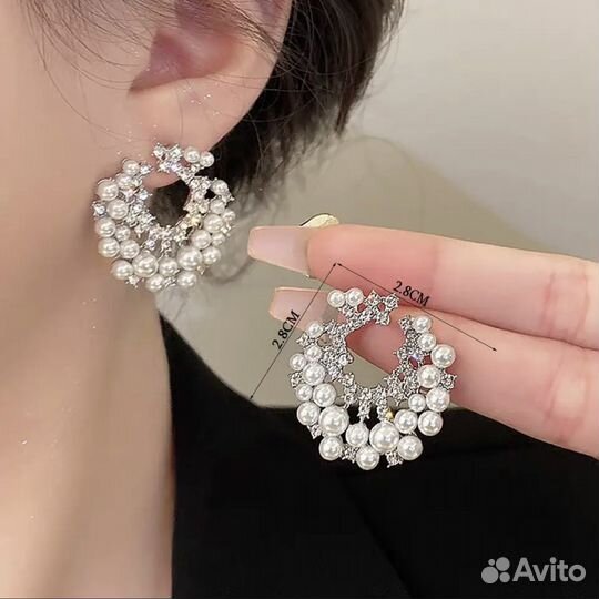 Серьги жемчуг