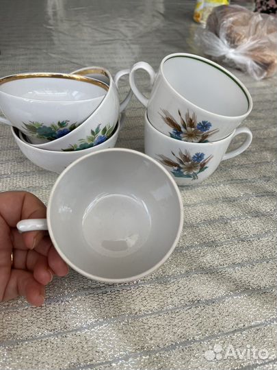 Винтажные чашки Вербилки,Дулево