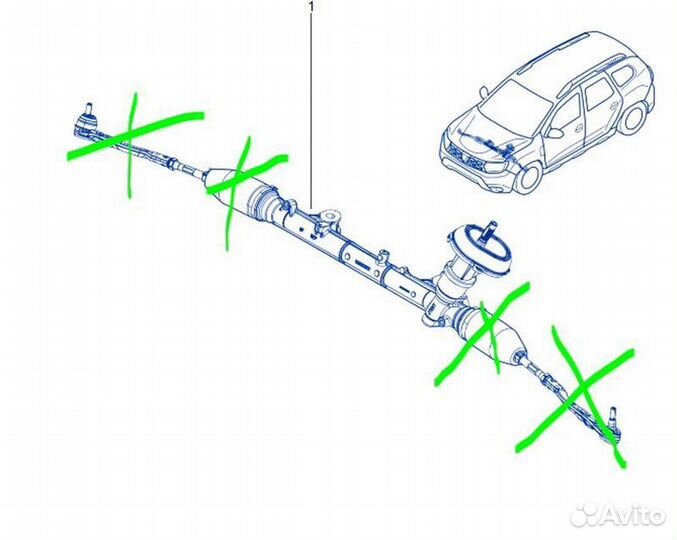 Рулевая рейка Renault Duster K9K 2021