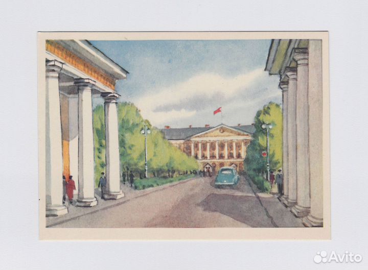 Открытки Ленинград 1958 соцреализм город пейзаж