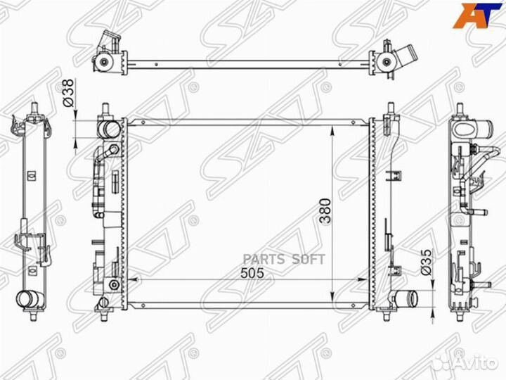 Радиатор охлаждения Киа Рио 17