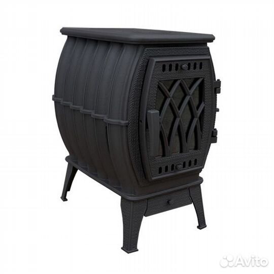 Печь-камин Бахта отопительно-варочная Чёрная (12-1