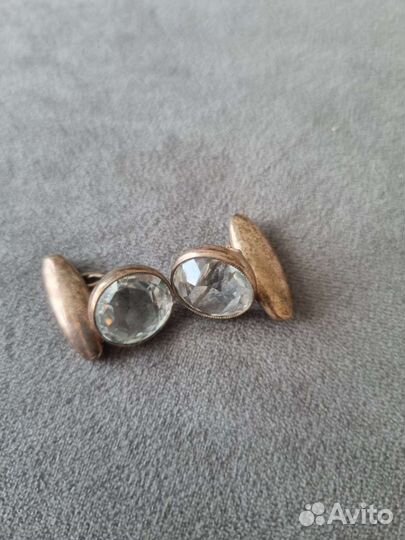 Запонки горный хрусталь