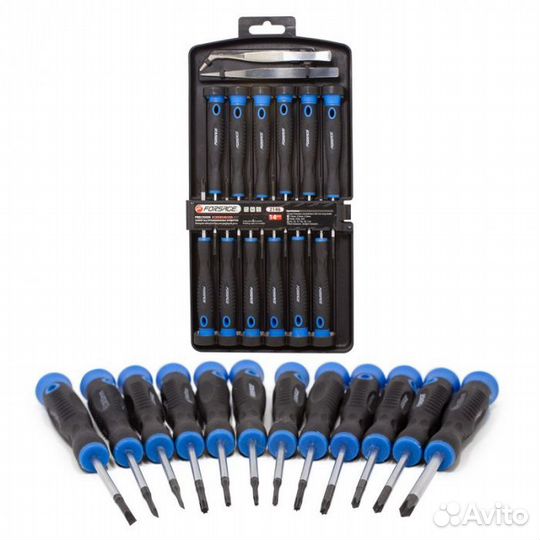 Набор отверток ювелирных с пинцетами 14пр