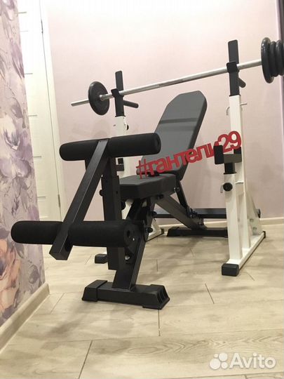 Стойки со скамьей и штангой