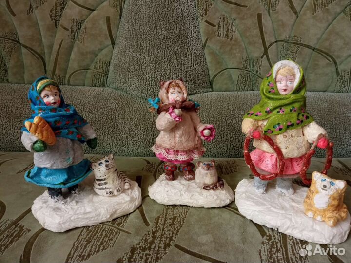 Кукла из ваты. Ручная работа